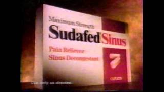 1993 Sudafed Sinus Commercial [upl. by Ennovahs]