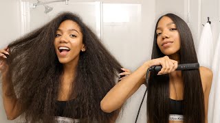 How I Straighten My Hair  Curly to Straight [upl. by Laverna323]