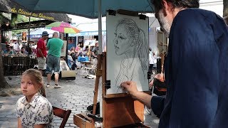 The artists of Place du Tertre Montmartre Paris [upl. by Cadman]