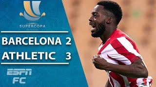 Athletic Bilbao pull off EPIC comeback vs Barcelona to win Spanish Supercopa  ESPN FC Highlights [upl. by Ardnala430]