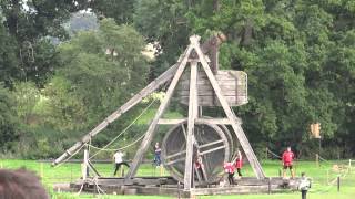 Warwick Castle  Trebuchet in Action [upl. by Iatnohs596]