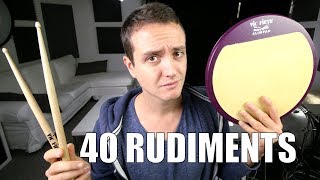 All 40 Rudiments  Daily Drum Lesson [upl. by Rehpotsyrhc]