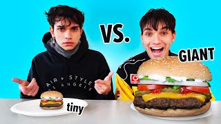 GIANT VS TINY FOOD CHALLENGE  Lucas and Marcus [upl. by Lac793]