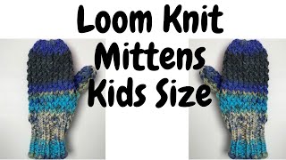 Loom Knit Childrens Mitten [upl. by Nylle]