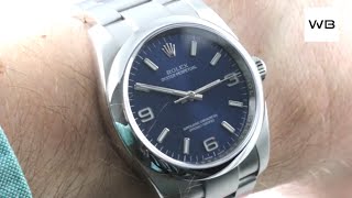 Rolex Oyster Perpetual 36 Explorer Dial Blue 116000 Luxury Watch Review [upl. by Ayal694]