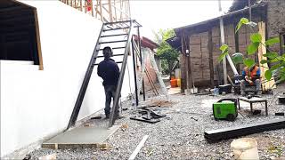 CONSTRUCCION DE ESCALERA EXTERIOR TIMELAPSE [upl. by Bik]