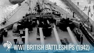 New British Battleships World War II 1942  British Pathé [upl. by Alyakcm]