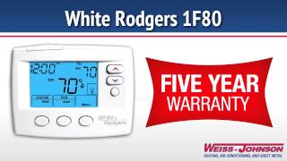 White Rodgers 1F80 Single Stage Programmable Thermostat [upl. by Yedsnil176]