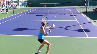 Martina Hingis vs Belinda Bencic Practice Match Court Level View  WTA Swiss Tennis Girl Training [upl. by Lombard32]