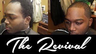 Mens Receding Hairline Taper Haircut  The Revival  AD The Barber [upl. by Schultz]