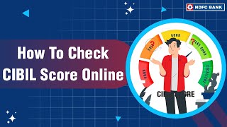 How To Check CIBIL Score Online  HDFC Bank [upl. by Sitarski]