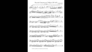 Vivaldi Piccolo Concerto in C Major RV 443 II Largo piano accompaniment only [upl. by Eetak]