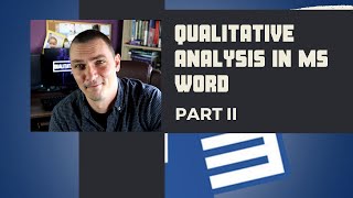 Qualitative coding and thematic analysis in Microsoft Word [upl. by Atikir793]