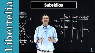 Subsidios gráfico y excedentes  Microeconomía  Libertelia [upl. by Sholom263]