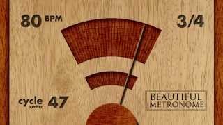 80 BPM 34 Wood Metronome HD [upl. by Sidwell]