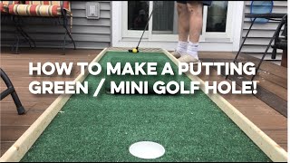 DIY How To Build A Putting Green  MiniGolf Hole At Home [upl. by Lubba350]