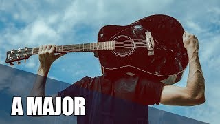 Upbeat Guitar Backing Track In A Major  Time [upl. by Valentin]