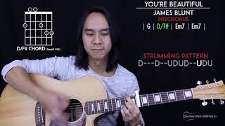 Youre Beautiful Guitar Cover Acoustic  James Blunt 🎸 Tabs  Chords [upl. by Assirrak]