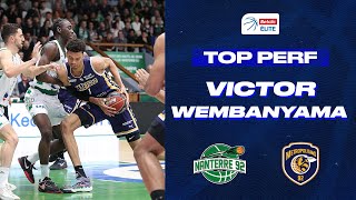 Victor Wembanyama 25 points 17 rebonds 4 blocks Highlights vs Nanterre [upl. by Bale]