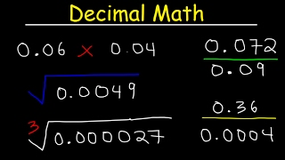 Multiplying Decimals and Dividing Decimals  The Easy Way [upl. by Lamak110]