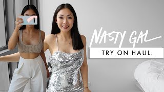 HUGE NASTY GAL Try On Haul  New In Dresses Heels amp more [upl. by Oralia370]