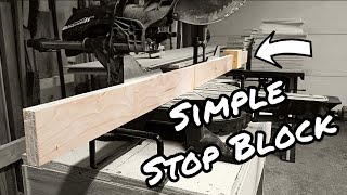 Simple Stop Block System for Miter Saws How to [upl. by Yaja]