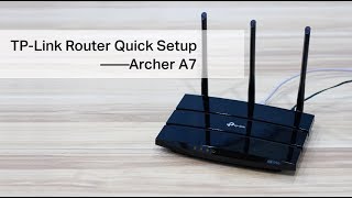 TPLink Router Quick Setup [upl. by Hynda]