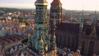 Gdańsk z lotu ptaka 4K  Gdansk from above 4K Poland [upl. by Lalitta]