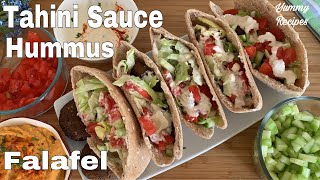 Falafel Pita Pockets Recipe with Tahini sauce Hummus  How to make falafel  Yummy Recipes [upl. by Toole]