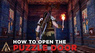 How to Solve the Puzzle Door with the Scytale Secret Atlantean Blade  Assassins Creed Odyssey [upl. by Wildon655]