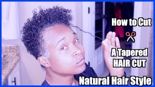 How to CUT A TAPERED NATURAL HAIRSTYLE  Detailed Tutorial  NaturalHairStyles [upl. by Aiyt]