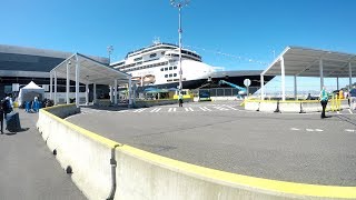 Seattle Cruise Port Terminal Pier 91 Smith Cove Boarding Cruise Ship to Alaska 4K [upl. by Harbot]