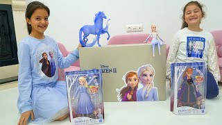 Masal and Öykü surprise toys  Elsa and Anna toddlers [upl. by Conner]