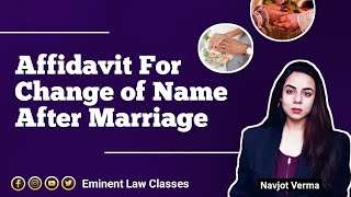 Affidavit For Change of Name After Marriage [upl. by Berthoud]