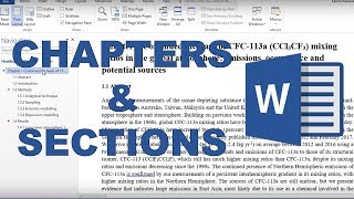 How to make chapters sections and subsections in word [upl. by Hemphill182]