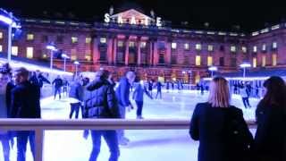 Skate Somerset House Ice Skating Rink London [upl. by Anahsat319]