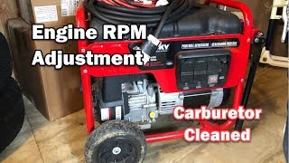 Generator Carburetor Cleaning and Engine Speed Adjustment [upl. by Yup]