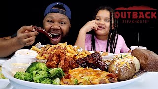 OUTBACK STEAKHOUSE MUKBANG  FLAVAS BY DAMEDASH [upl. by Naor]