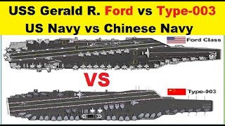 China’s New Aircraft Carrier Type003 Compares US Navy’s Ford Class Carrier Ford Class vs Type003 [upl. by Chappell]