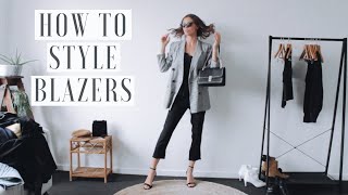 Blazer Outfit Ideas  How To Style Blazers 👟 1 BLAZER 9 OUTFITS [upl. by Skinner]