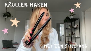 Krullen maken met een stijltang  TUTORIAL [upl. by Mikkanen528]