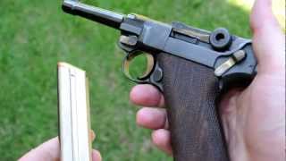 Shooting the Luger P08 9mm pistol [upl. by Portwine]