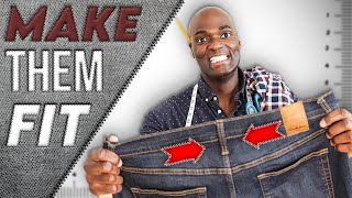 How To SLIM The Waist Of Your Jeans BEGINNER FRIENDLY [upl. by Iramaj]