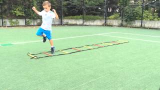 Agility Ladder drills for kids ages 5 [upl. by Zabrina]