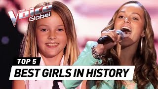 The BEST FEMALE Blind Auditions in The Voice Kids history [upl. by Ahsatsan948]