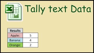 How to tally a column of data with specific text in Excel [upl. by Licko]