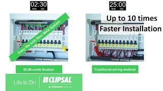 10 times Faster installation with SLIM Comb Busbar [upl. by Ydnelg]