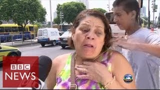 Rio robbery attempt filmed by TV crew  BBC News [upl. by Ander807]