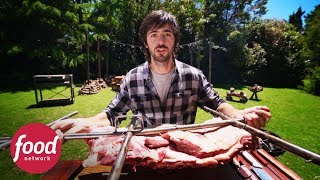 ¡La famosa técnica del asador cruz  Locos x el asado  Food Network Latinoamérica [upl. by Roselia409]