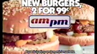 AM PM Mini Market New Burgers Commercial 1987 [upl. by Nylarat]